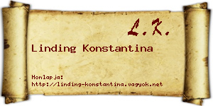 Linding Konstantina névjegykártya
